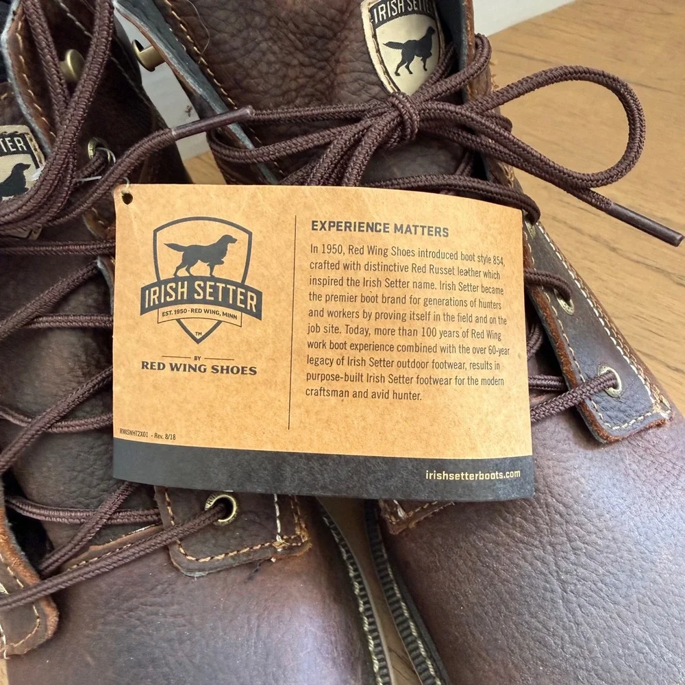 Irish Setter Kittson 83666 Work Boot Mens Size 13D Brown Steel Toe EH Leather